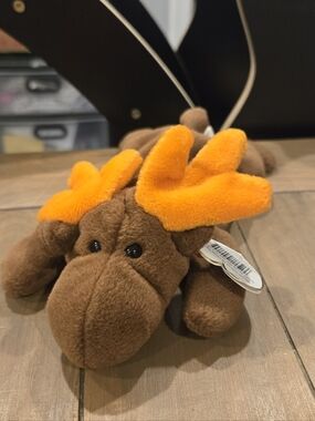 Vintage 1993 Brown Chocolate the Moose Beanie Baby Plush New